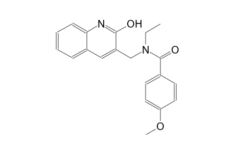 N-ethyl-N-[(2-hydroxy-3-quinolinyl)methyl]-4-methoxybenzamide