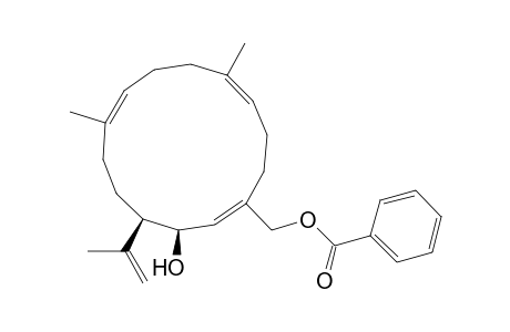 1,7,11-cyclotetradecatriene-1-methanol, 3-hydroxy-7,11-dimethyl-4-(1-methylethenyl)-, .alpha.-benzoate, (1Z,3R*,4R*,7E,11E)-(+-)-