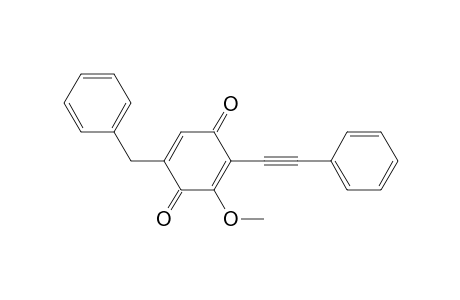 3-Methoxy-2-(phenylethynyl)-5-(phenylmethyl)-2,5-cyclohexadiene-1,4-dione