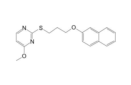 4-Methoxy-2-([3-(2-naphthyloxy)propyl]sulfanyl)pyrimidine #