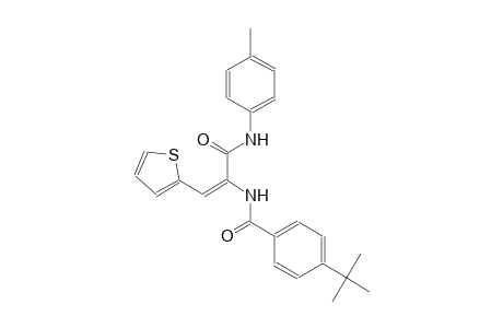 4-tert-butyl-N-[(E)-2-(2-thienyl)-1-(4-toluidinocarbonyl)ethenyl]benzamide