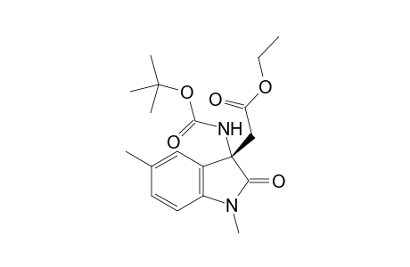 (S)-Ethyl 2-(3-((tert-butoxycarbonyl)amino)-1,5-dimethyl-2-oxoindolin-3-yl)acetate