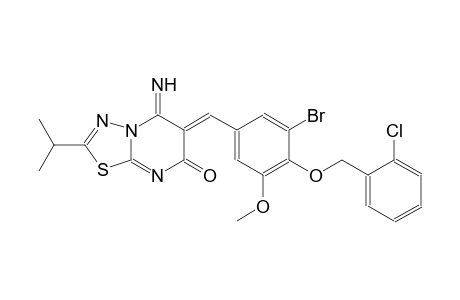 (6Z)-6-{3-bromo-4-[(2-chlorobenzyl)oxy]-5-methoxybenzylidene}-5-imino-2-isopropyl-5,6-dihydro-7H-[1,3,4]thiadiazolo[3,2-a]pyrimidin-7-one