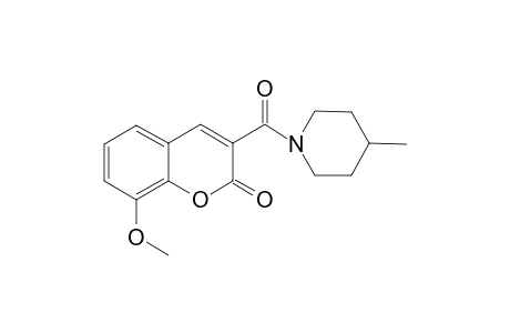 8-Methoxy-3-(4-methylpiperidin-1-yl)carbonyl-chromen-2-one