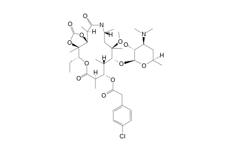 6-O-METHYL-3-O-DECLADINOSYL-3-O-(4-CHLOROPHENYL)ACETYL-8A-AZA-8A-HOMOERYTHROMYCIN_A_11,12-CYCLIC-CARBONATE