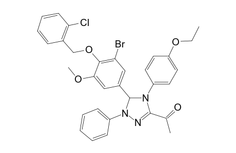 1-[3-[3-bromanyl-4-[(2-chlorophenyl)methoxy]-5-methoxy-phenyl]-4-(4-ethoxyphenyl)-2-phenyl-3H-1,2,4-triazol-5-yl]ethanone