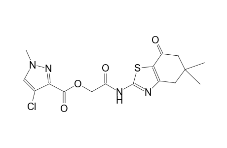 2-[(5,5-dimethyl-7-oxo-4,5,6,7-tetrahydro-1,3-benzothiazol-2-yl)amino]-2-oxoethyl 4-chloro-1-methyl-1H-pyrazole-3-carboxylate