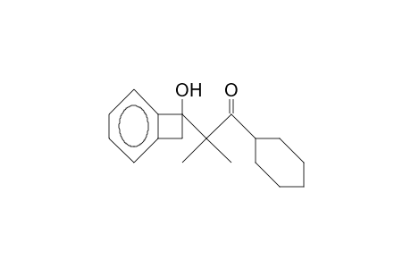 1-Cyclohexyl-2-(1'-hydroxy-1',2'-dihydro-benzocyclobuten-1'-yl)-2-methyl-propan-1-one