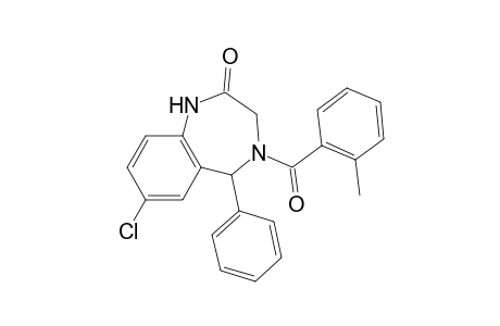 7-Chloranyl-4-(2-methylphenyl)carbonyl-5-phenyl-3,5-dihydro-1H-1,4-benzodiazepin-2-one