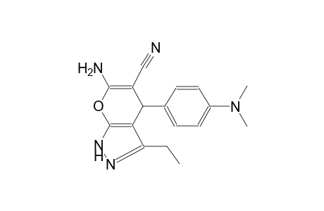 6-amino-4-[4-(dimethylamino)phenyl]-3-ethyl-1,4-dihydropyrano[2,3-c]pyrazole-5-carbonitrile