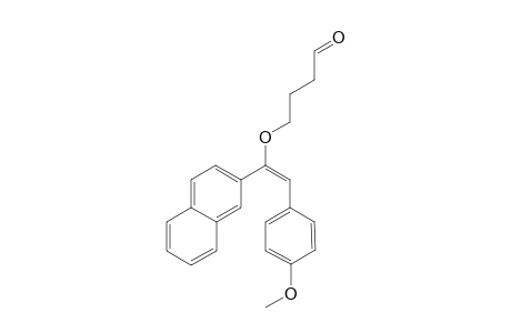 4-[(E)-2-(p-methoxyphenyl)-1-(2-naphthyl)ethenyloxy]butanal