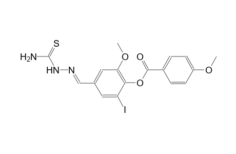 4-{(E)-[(aminocarbothioyl)hydrazono]methyl}-2-iodo-6-methoxyphenyl 4-methoxybenzoate