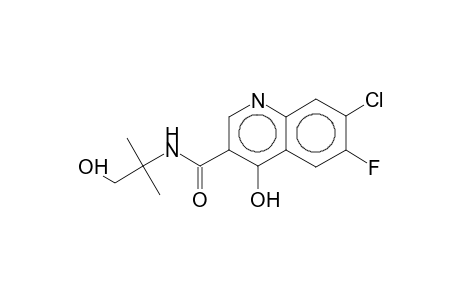 7-Chloro-6-fluoro-4-hydroxyquinoline-3-carboxamide, N-(2-hydroxy-1,1-dimethylethyl)-