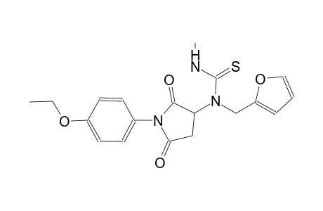 N-[1-(4-ethoxyphenyl)-2,5-dioxo-3-pyrrolidinyl]-N-(2-furylmethyl)-N'-methylthiourea