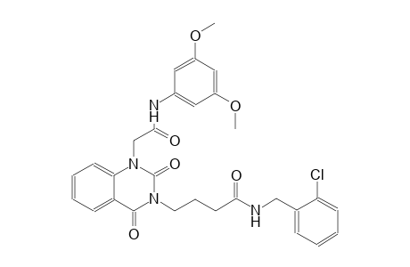 N-(2-chlorobenzyl)-4-(1-[2-(3,5-dimethoxyanilino)-2-oxoethyl]-2,4-dioxo-1,4-dihydro-3(2H)-quinazolinyl)butanamide