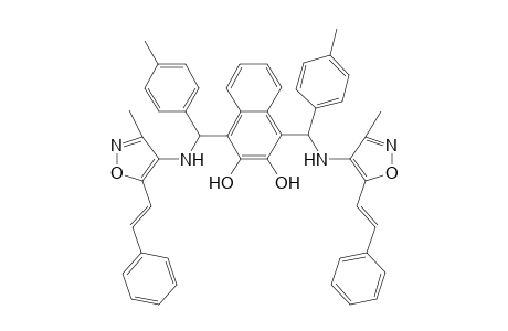 1, 4-Bis-((3-methyl-5-styrylisoxazol-4-ylamino)-(p-tolyl)methyl)naphthalene-2,3-diol