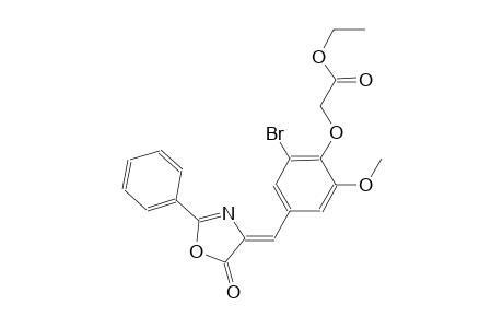 ethyl {2-bromo-6-methoxy-4-[(Z)-(5-oxo-2-phenyl-1,3-oxazol-4(5H)-ylidene)methyl]phenoxy}acetate
