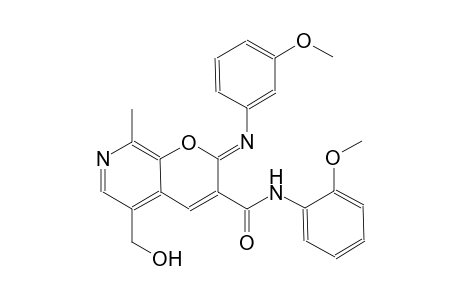 2H-pyrano[2,3-c]pyridine-3-carboxamide, 5-(hydroxymethyl)-N-(2-methoxyphenyl)-2-[(3-methoxyphenyl)imino]-8-methyl-, (2Z)-