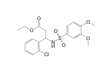 3-(2-Chlorophenyl)-3-[(3,4-dimethoxyphenyl)sulfonylamino]propanoic acid ethyl ester