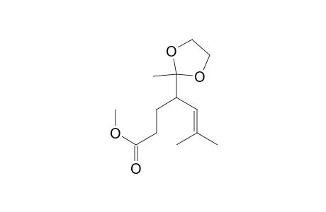 1,3-Dioxolane-2-butanoic acid, 2-methyl-.gamma.-(2-methyl-1-propenyl)-, methyl ester, (.+-.)-