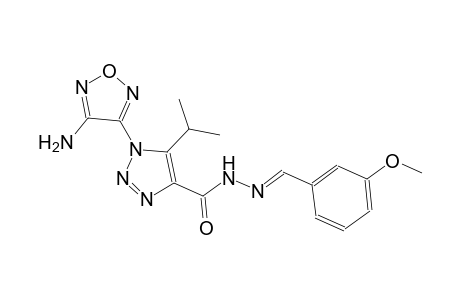 1-(4-amino-1,2,5-oxadiazol-3-yl)-5-isopropyl-N'-[(E)-(3-methoxyphenyl)methylidene]-1H-1,2,3-triazole-4-carbohydrazide