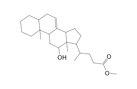 Chol-7-en-24-oic acid, 12-hydroxy-, methyl ester, (5.beta.,12.alpha.)-