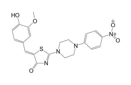 (5Z)-5-(4-hydroxy-3-methoxybenzylidene)-2-[4-(4-nitrophenyl)-1-piperazinyl]-1,3-thiazol-4(5H)-one
