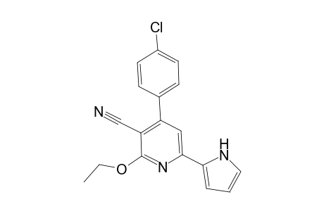 2-Ethoxy-4-(p-clorophenyl)-6-(1H-pyrrol-2'-yl)pyridine-3-carbonitrile