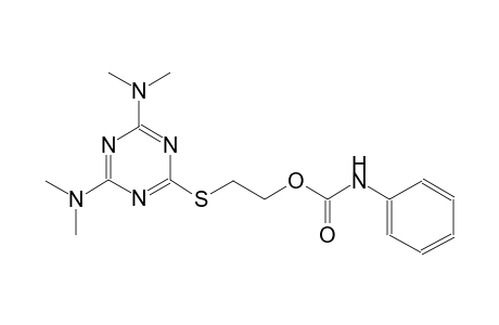 ethanol, 2-[[4,6-bis(dimethylamino)-1,3,5-triazin-2-yl]thio]-, phenylcarbamate (ester)