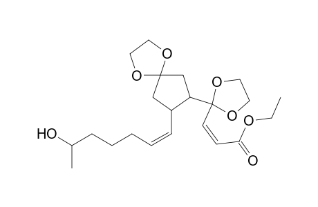2-Propenoic acid, 3-[2-[8-(6-hydroxy-1-heptenyl)-1,4-dioxaspiro[4.4]non-7-yl]-1,3-dioxo lan-2-yl]-, ethyl ester
