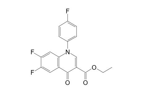 Ethyl 1-(p-fluorophenyl)-6,7-difluoro-1,4-dihydro-4-oxoquinoline-3-carboxylate