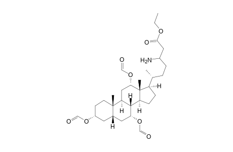 Ethyl 24-amino-3.alpha.,7.alpha.,12.alpha.-triformyroxy-27-nor-5.beta.-cholestan-26-oate