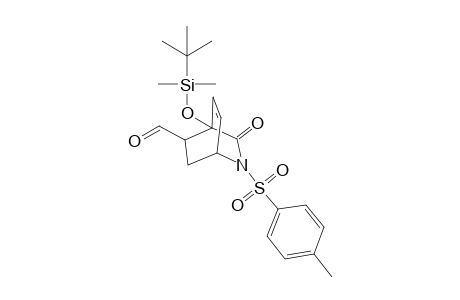 4-([tert-Butyldimethylsilyl)oxy]-2-(4'-Methylbenzenesulfonyl)-3-oxo-2-azabicyclo[2.2.2]-7-octene-5-endo-carboxadehyde