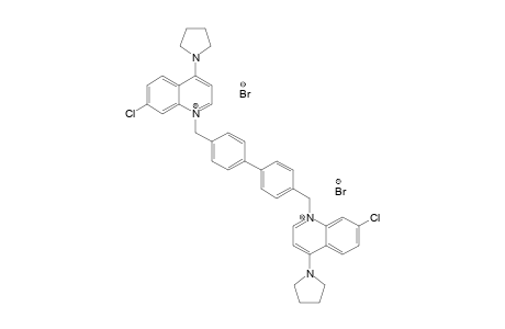 7-chloro-1-[4-[4-[(7-chloro-4-pyrrolidin-1-yl-quinolin-1-ium-1-yl)methyl]phenyl]benzyl]-4-pyrrolidin-1-yl-quinolin-1-ium dibromide