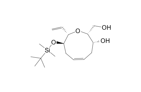 (2R,3S,5Z,8R,9S)-8-(tert-Butyldimethylsilyloxy)-2-hydroxymethyl-9-vinyl-2,3,4,7,8,9-hexahydrooxonin-3-ol