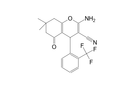 2-amino-7,7-dimethyl-5-oxo-4-[2-(trifluoromethyl)phenyl]-5,6,7,8-tetrahydro-4H-chromene-3-carbonitrile