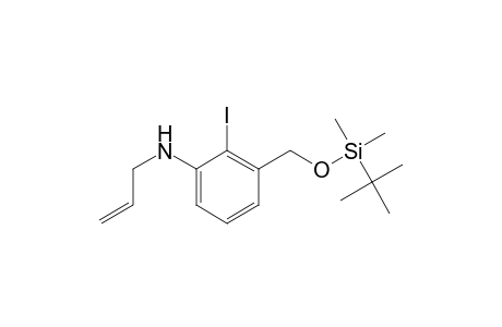 2-Iodo-3-(tert-butyldimethylsilyloxymethyl)-N-allylaniline