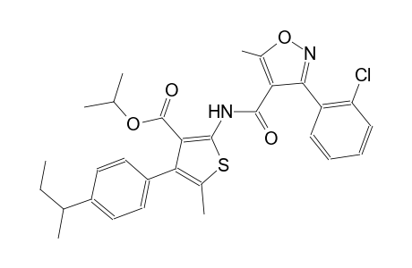 isopropyl 4-(4-sec-butylphenyl)-2-({[3-(2-chlorophenyl)-5-methyl-4-isoxazolyl]carbonyl}amino)-5-methyl-3-thiophenecarboxylate