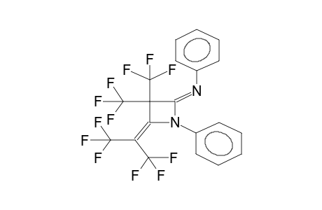 1-PHENYL-2-HEXAFLUOROISOPROPYLIDENE-3,3-BIS(TRIFLUOROMETHYL)-4-PHENYLIMINOAZETIDINE