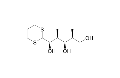 (2R,3S,4R,5S)-3,5-Dimethyl-2,4,6-trihydroxyhexanal trimethylene dithioacetal