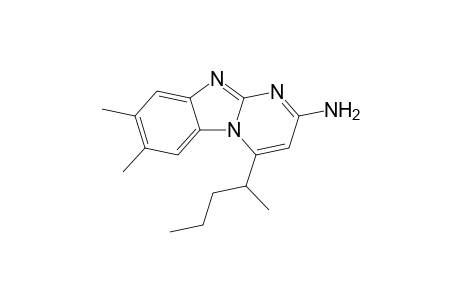 7,8-Dimethyl-4-(1-methylbutyl)pyrimido[1,2-a]benzimidazol-2-amine