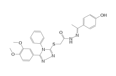 acetic acid, [[5-(3,4-dimethoxyphenyl)-4-phenyl-4H-1,2,4-triazol-3-yl]thio]-, 2-[(E)-1-(4-hydroxyphenyl)ethylidene]hydrazide