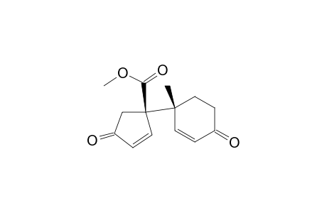 2-Cyclopentene-1-carboxylic acid, 1-(1-methyl-4-oxo-2-cyclohexen-1-yl)-4-oxo-, methyl ester, (R*,R*)-