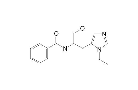 N-[1-(3-ethylimidazol-4-yl)-3-hydroxypropan-2-yl]benzamide