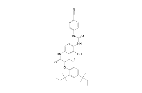 Pentanamide, 2-[2,4-bis(1,1-dimethylpropyl)phenoxy]-N-[4-[[[(4-cyanophenyl)amino]carbonyl]amino]-3-hydroxyphenyl]-