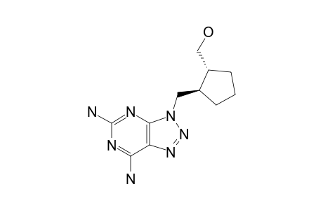 TRANS-9-(2-HYDROXYMETHYLCYCLOPENTYLMETHYL)-2,6-DIAMINO-8-AZAPURINE;TRANS-2-HYDROXYMETHYLCYCLOPENTYLGUANINE