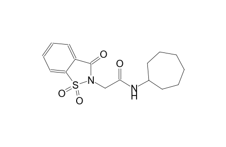 N-cycloheptyl-2-(1,1-dioxido-3-oxo-1,2-benzisothiazol-2(3H)-yl)acetamide