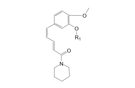 Chavicine-M (demethylenyl-methyl-glucuronide) isomer 1 MS2