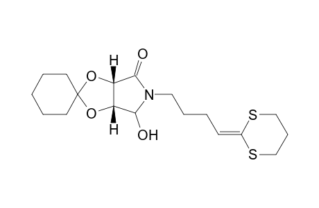 Spiro[cyclohexane-1,2'-[4H-1,3]dioxolo[4,5-c]pyrrol]-4'-one, 5'-[4-(1,3-dithian-2-ylidene)butyl]tetrahydro-6'-hydroxy-, [3'aS-(3'a.alpha.,6'.alpha.,6'a.alpha.)]-