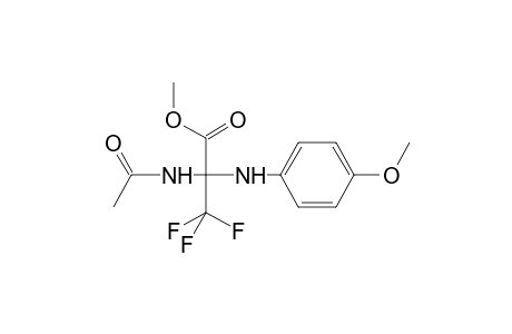 Propanoic acid, 2-(acetylamino)-3,3,3-trifluoro-2-[(4-methoxyphenyl)amino]-, methyl ester